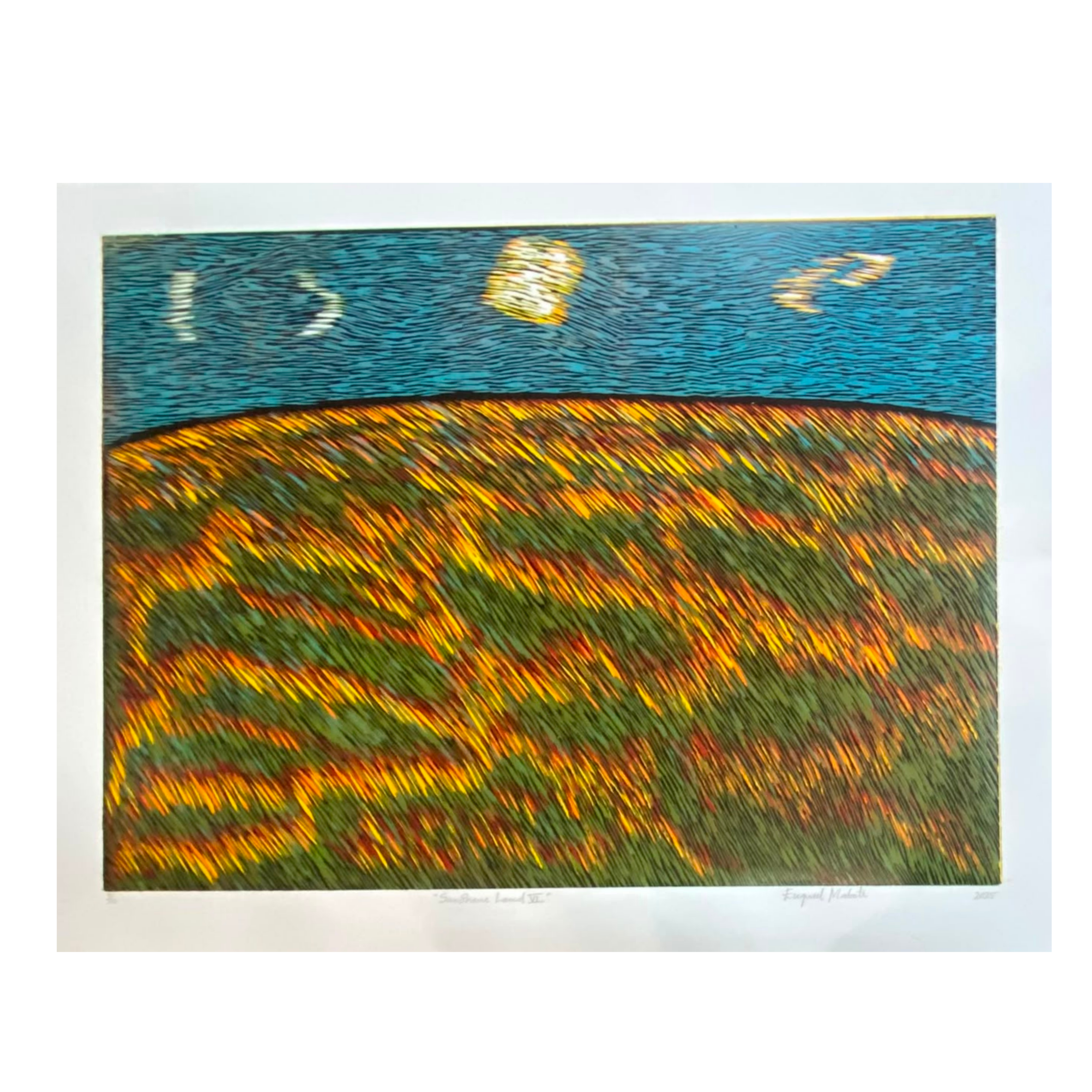 Mabote Art Woodprint Painting - Sunshine Land