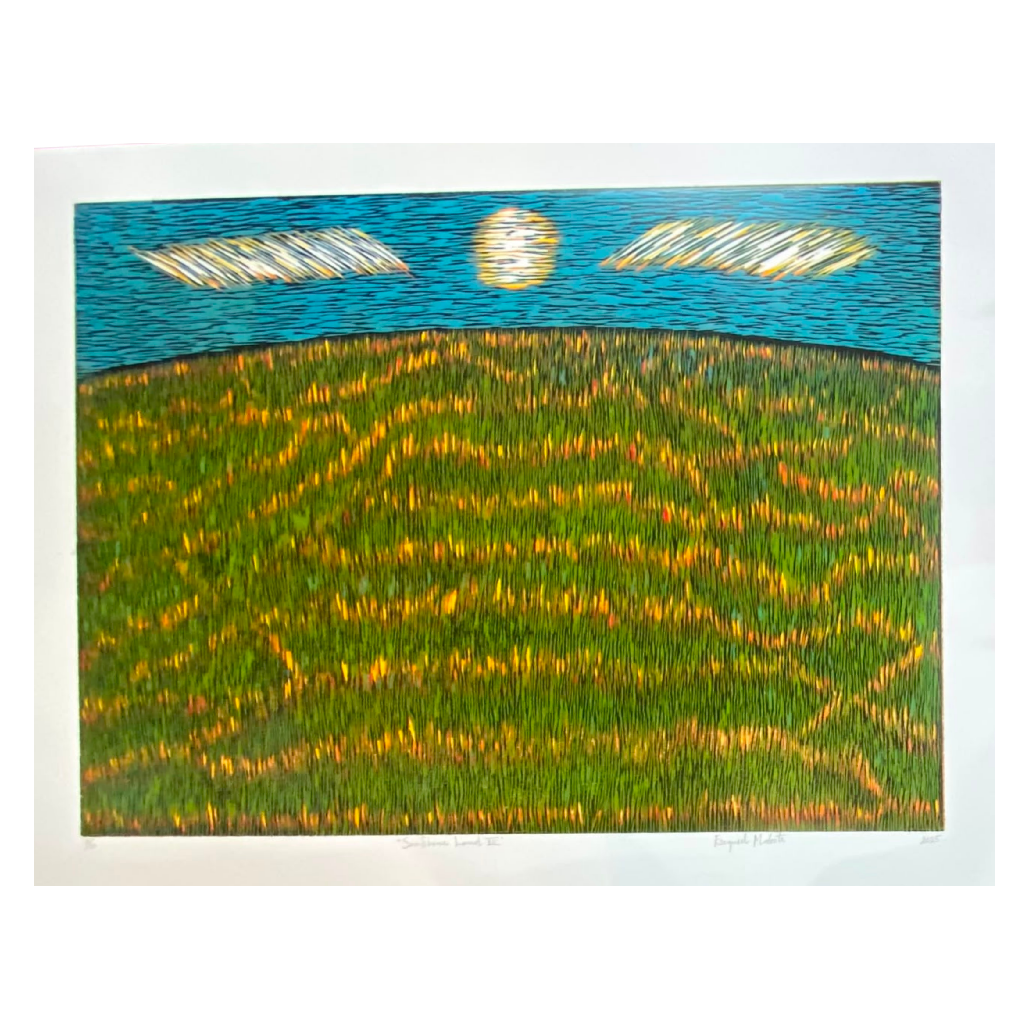 Mabote Art Woodprint Painting - Sunshine Land
