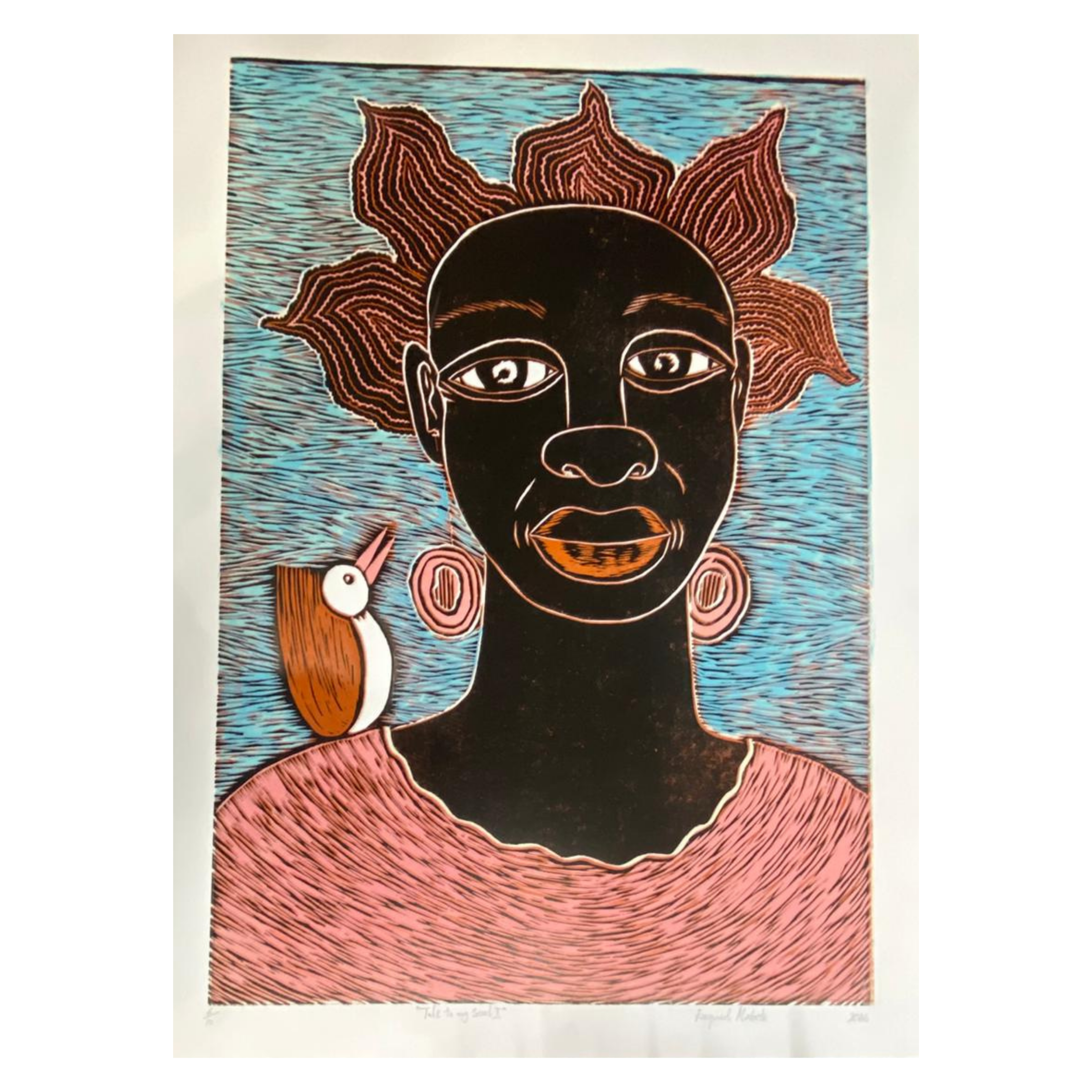 Mabote Art Woodprint Painting - Talk To My Soul