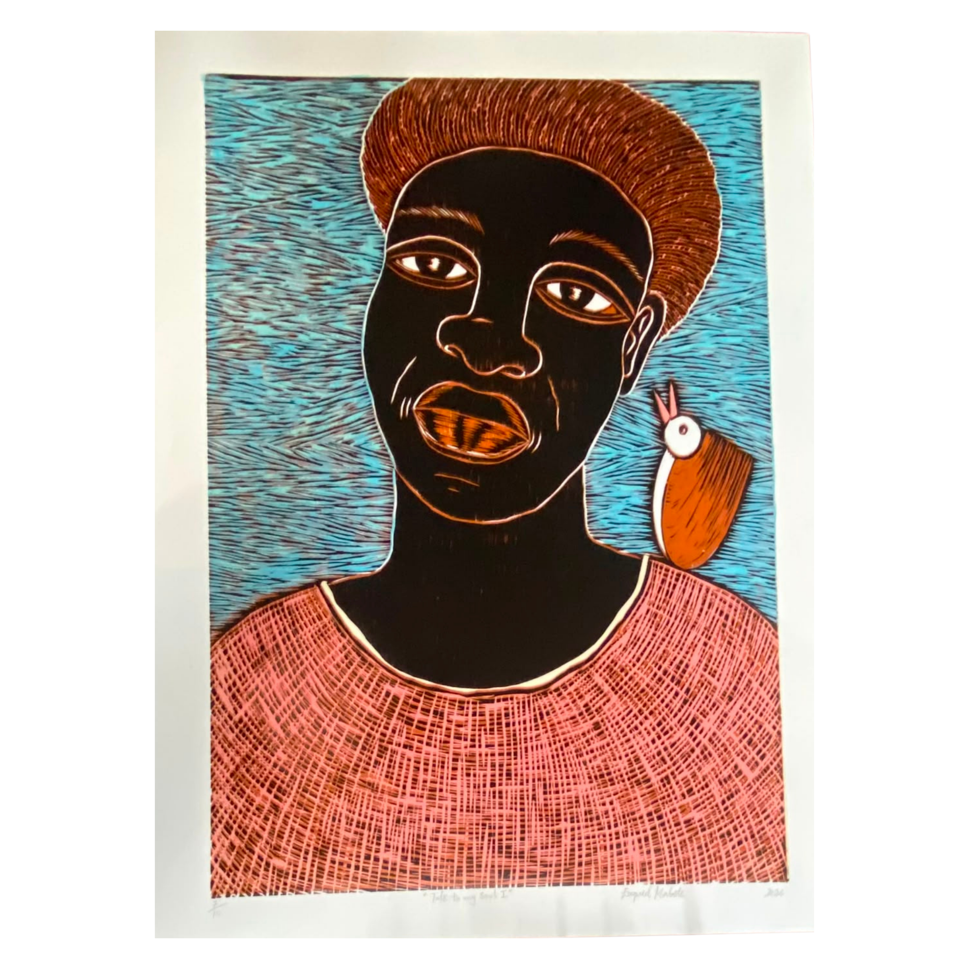 Mabote Art Woodprint Painting - Talk To My Soul