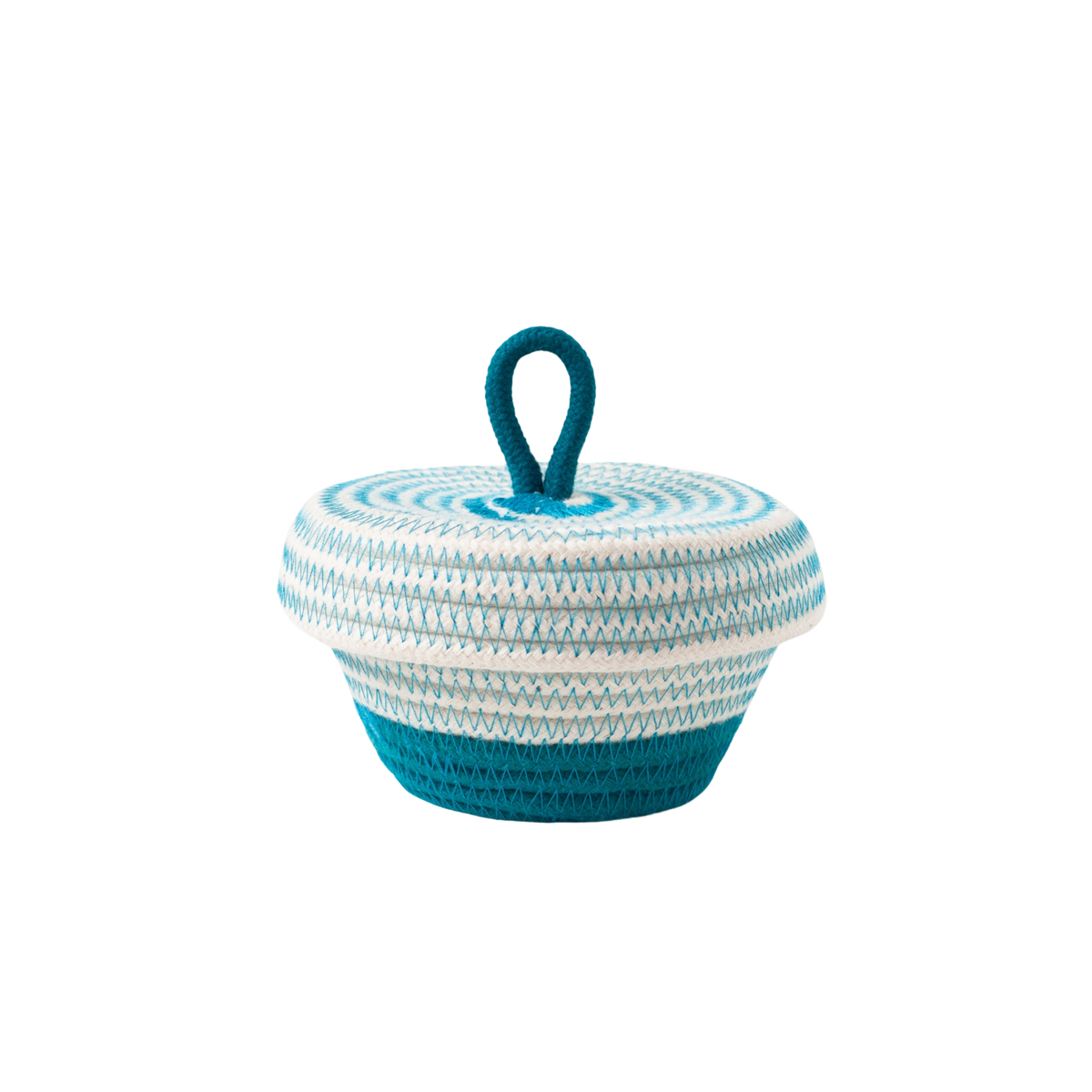 Cotton Woven Petite Lidded Basket (XS)