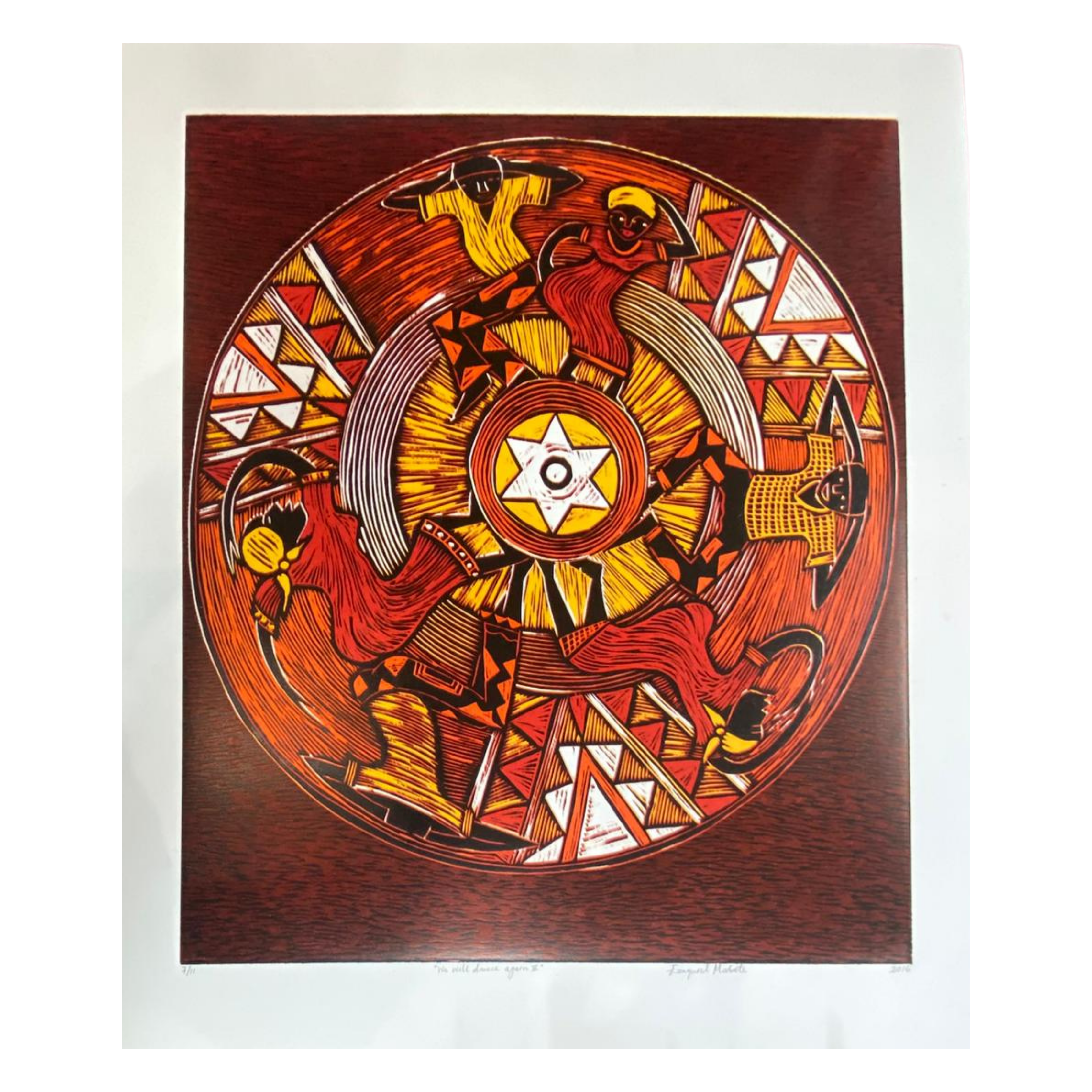 Mabote Art Woodprint Painting - We Will Dance Again